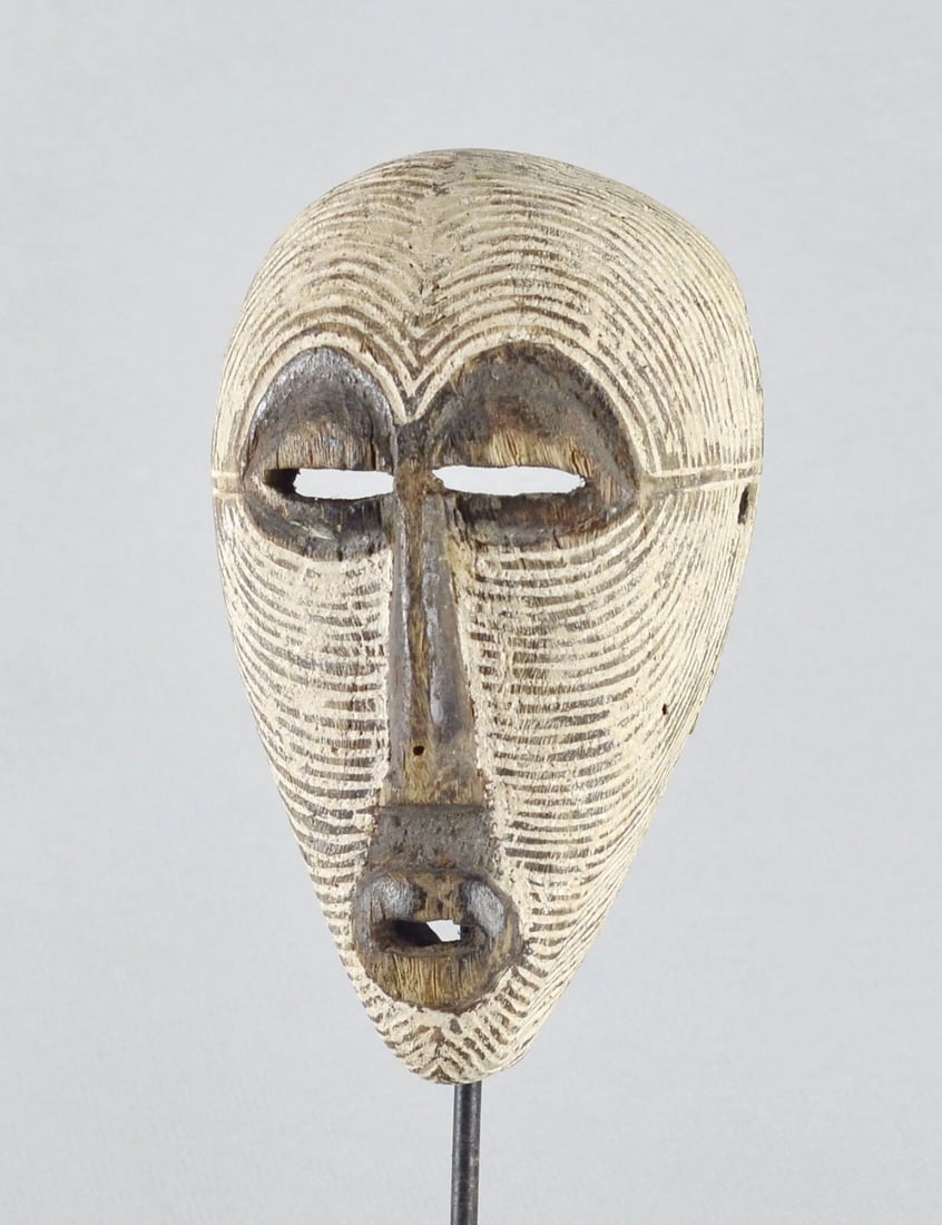 Cute SONGYE Kifwebe miniature female mask Congo Drc African Tribal Art mc 1749 - 4