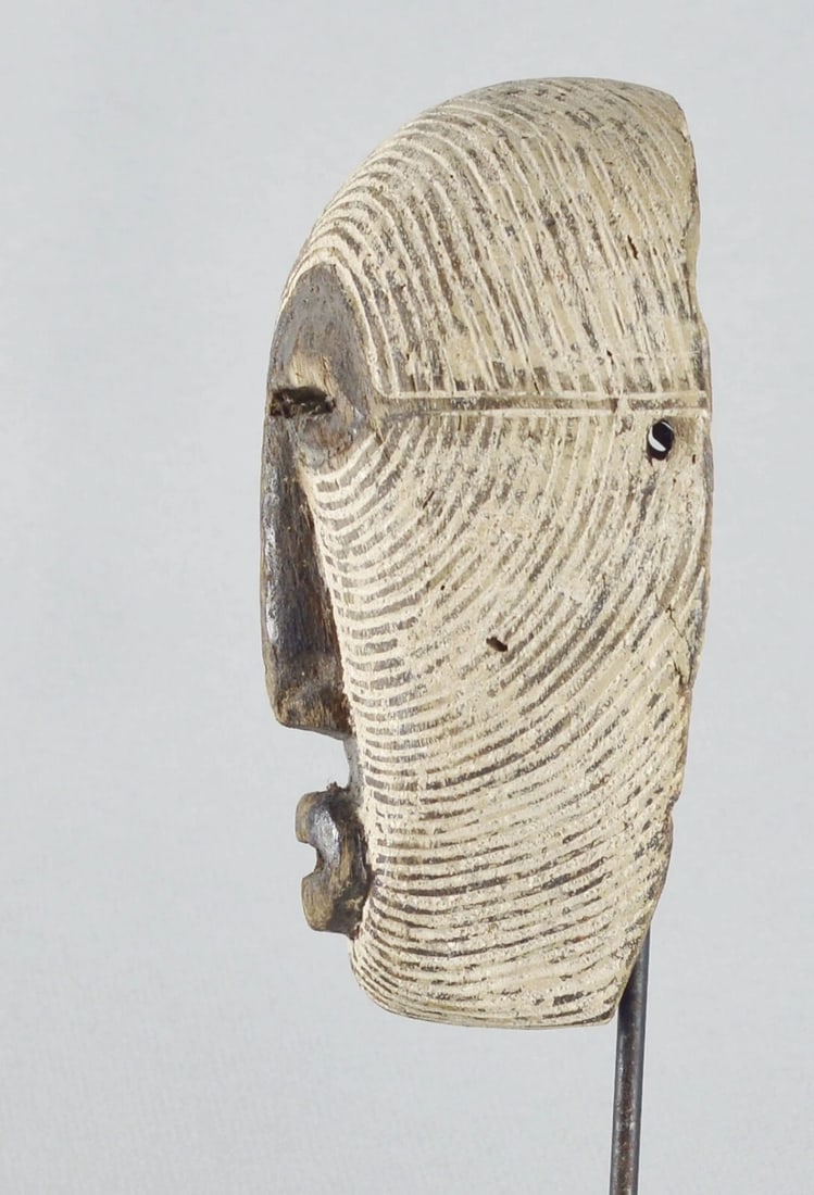 Cute SONGYE Kifwebe miniature female mask Congo Drc African Tribal Art mc 1749 - 6