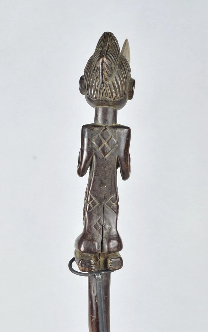 Rare LUBA prestige's anthropomorphic figural Axe Congo African Tribal Art 1725 - 10