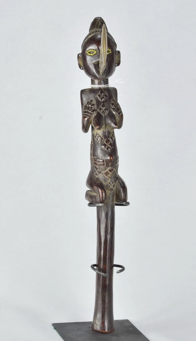 Rare LUBA prestige's anthropomorphic figural Axe Congo African Tribal Art 1725 - 5