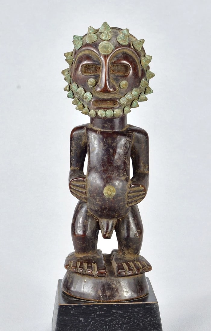 Nice SONGYE Power Figure nail Fetish Congo Drc Zaire African Tribal Art MC 1860 - 3