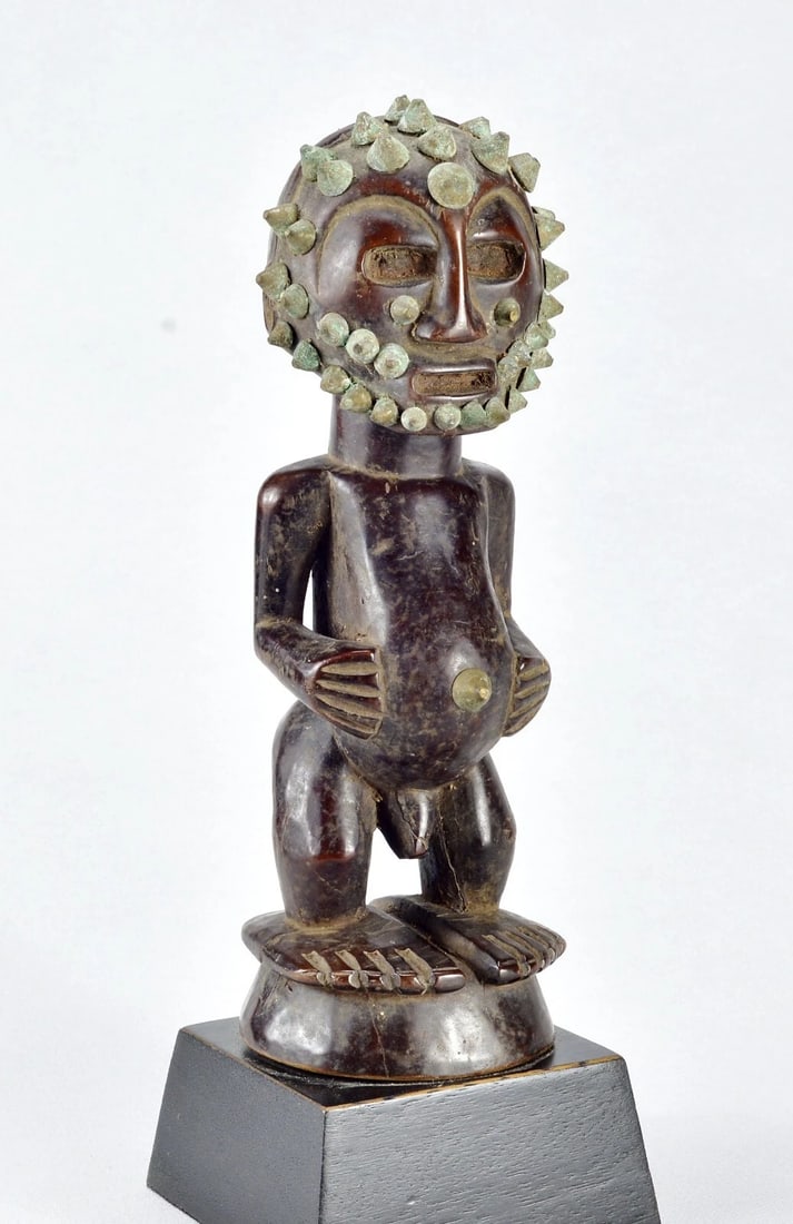 Nice SONGYE Power Figure nail Fetish Congo Drc Zaire African Tribal Art MC 1860 - 4