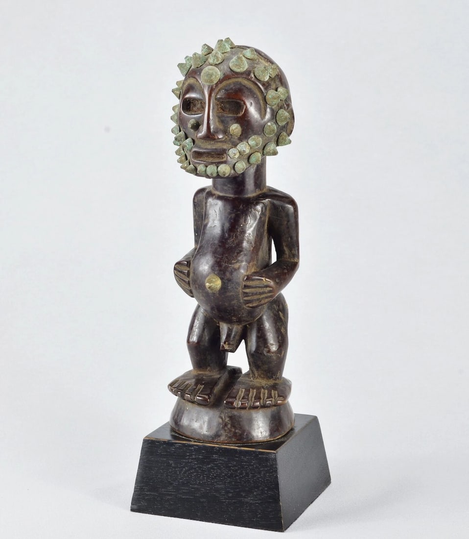 Nice SONGYE Power Figure nail Fetish Congo Drc Zaire African Tribal Art MC 1860 - 5