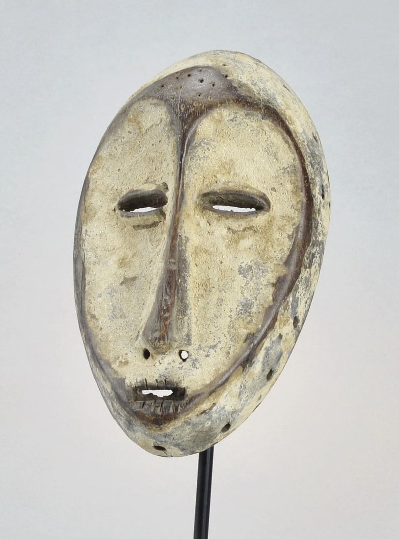 Beautifu Lega idimu Bearded Mask Bwami Congo African Tribal Art mc 1857 - 3