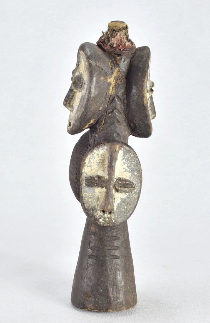 LEGA Sakimatwematwe multi-headed Figure Congo Drc African Tribal Art MC 1873 - 8