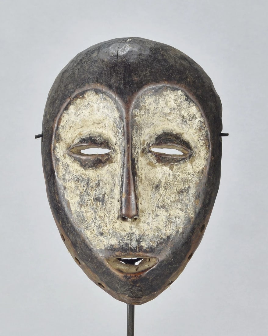 Elegant Lega idimu Wooden Mask Bwami Congo Drc Zaire African Tribal Art mc 1867 - 2