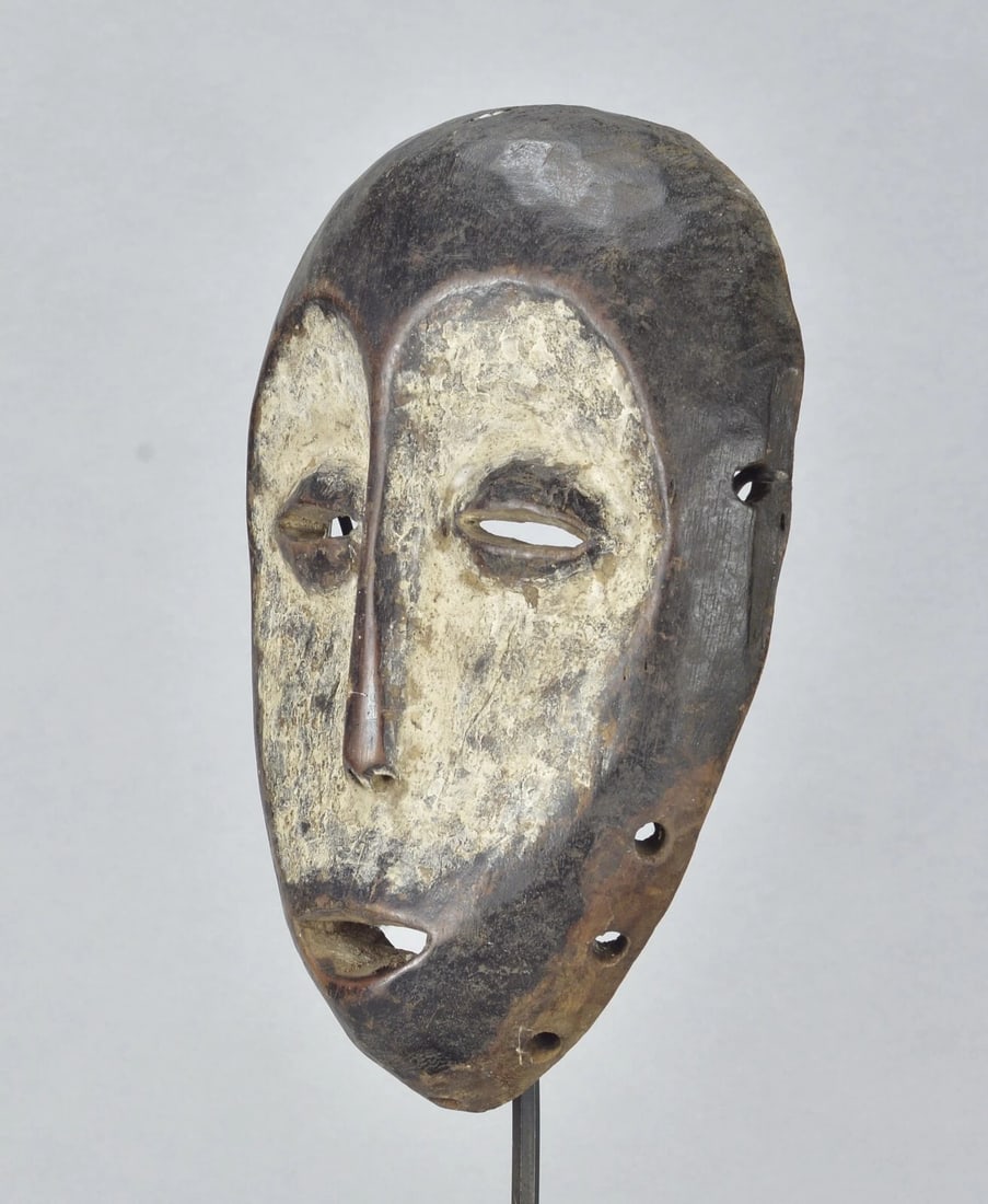 Elegant Lega idimu Wooden Mask Bwami Congo Drc Zaire African Tribal Art mc 1867 - 4
