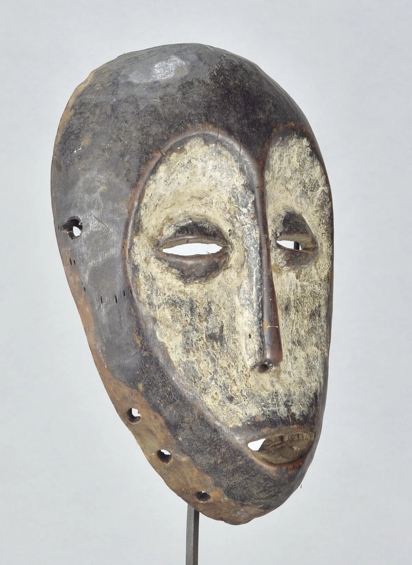 Elegant Lega idimu Wooden Mask Bwami Congo Drc Zaire African Tribal Art mc 1867 - 8
