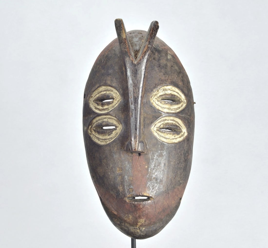 BEMBE Nice zoomorphic initiation owl mask Congo Drc African Tribal Art MC 1871 - 3
