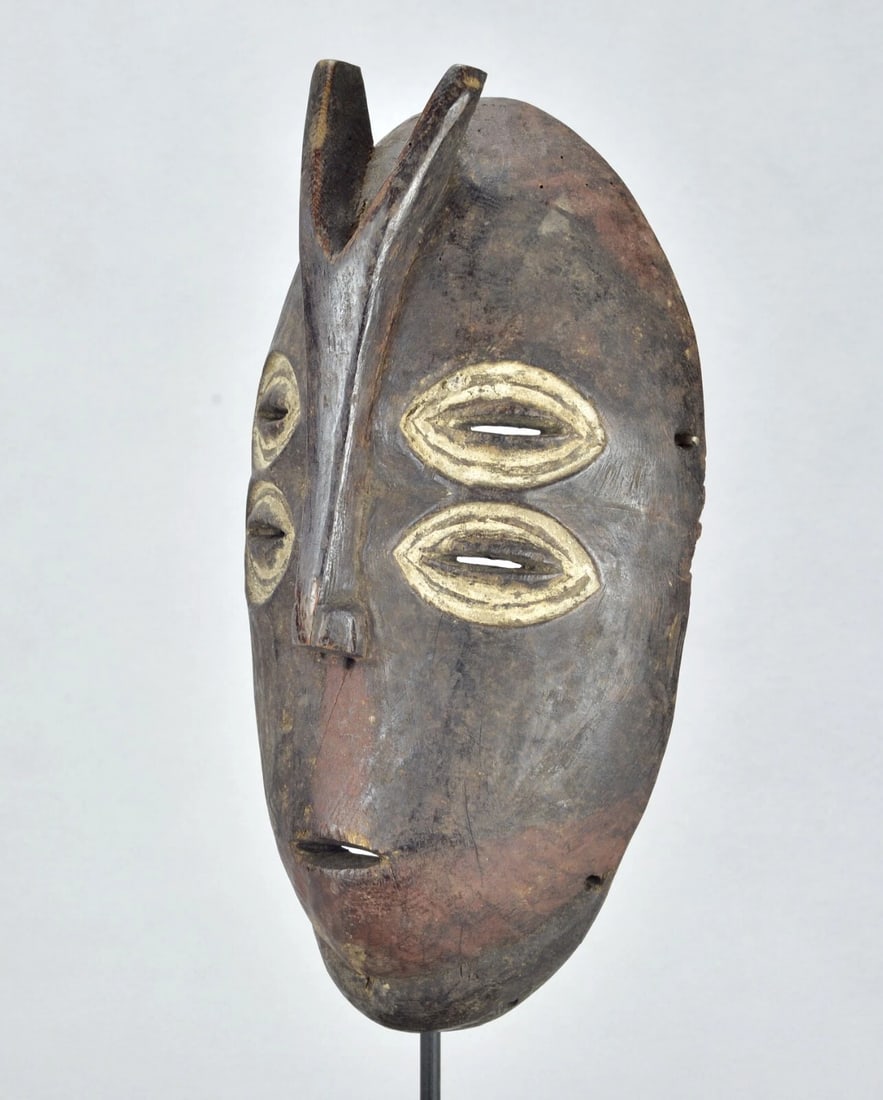 BEMBE Nice zoomorphic initiation owl mask Congo Drc African Tribal Art MC 1871 - 5