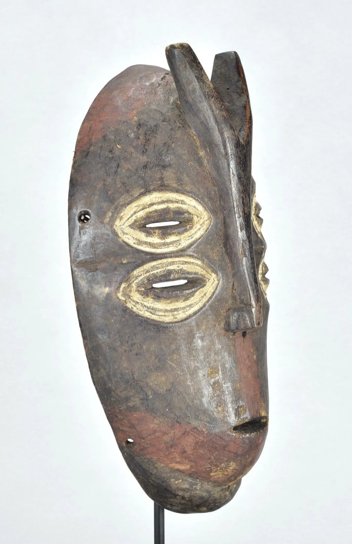 BEMBE Nice zoomorphic initiation owl mask Congo Drc African Tribal Art MC 1871 - 6