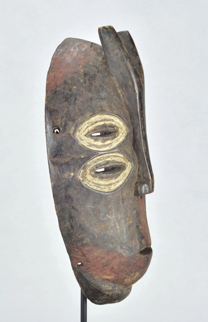 BEMBE Nice zoomorphic initiation owl mask Congo Drc African Tribal Art MC 1871 - 9