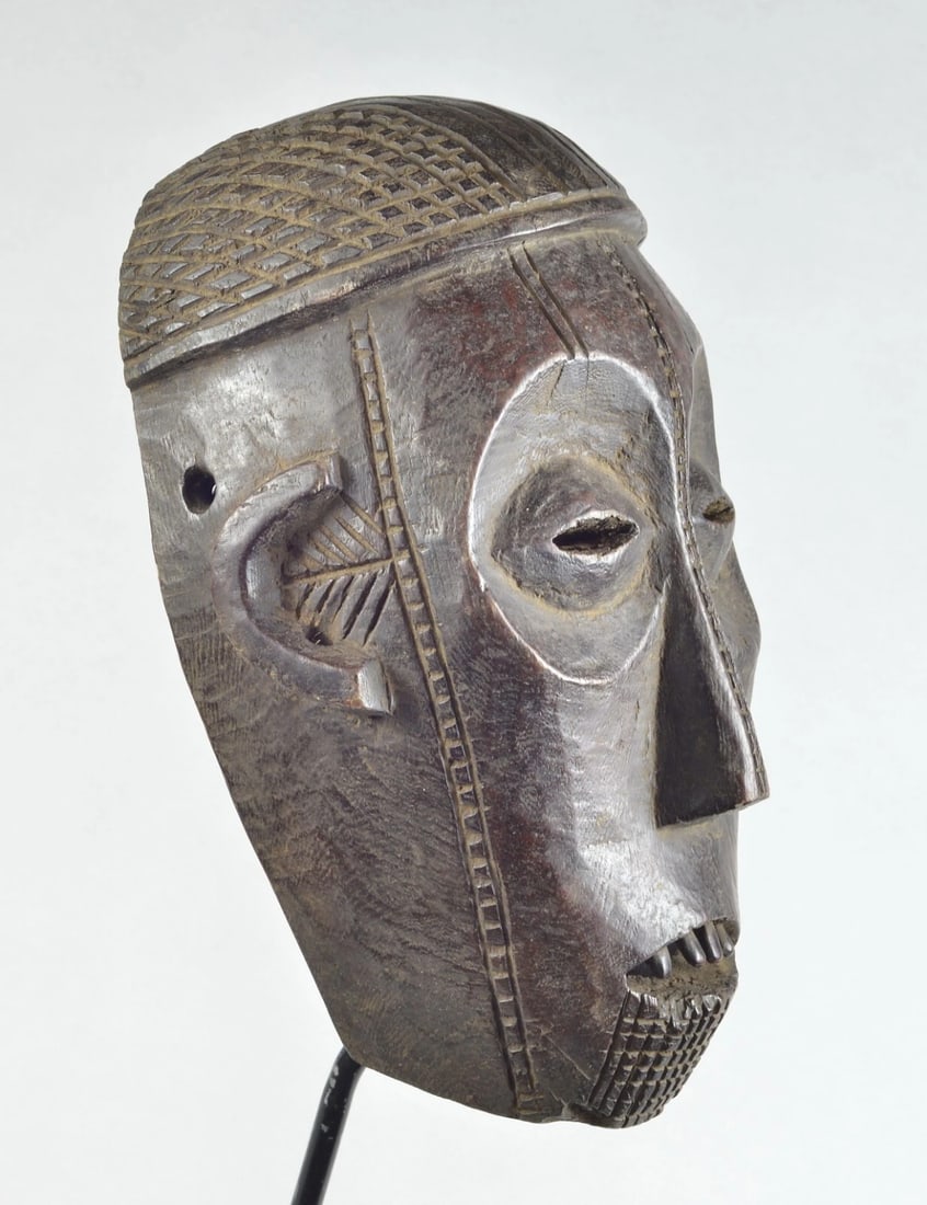 Large Anthropomorphic NGBAKA Ubangi wooden Face Mask African Tribal Art MC 1887 - 11