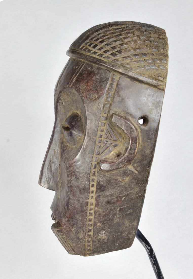 Large Anthropomorphic NGBAKA Ubangi wooden Face Mask African Tribal Art MC 1887 - 6