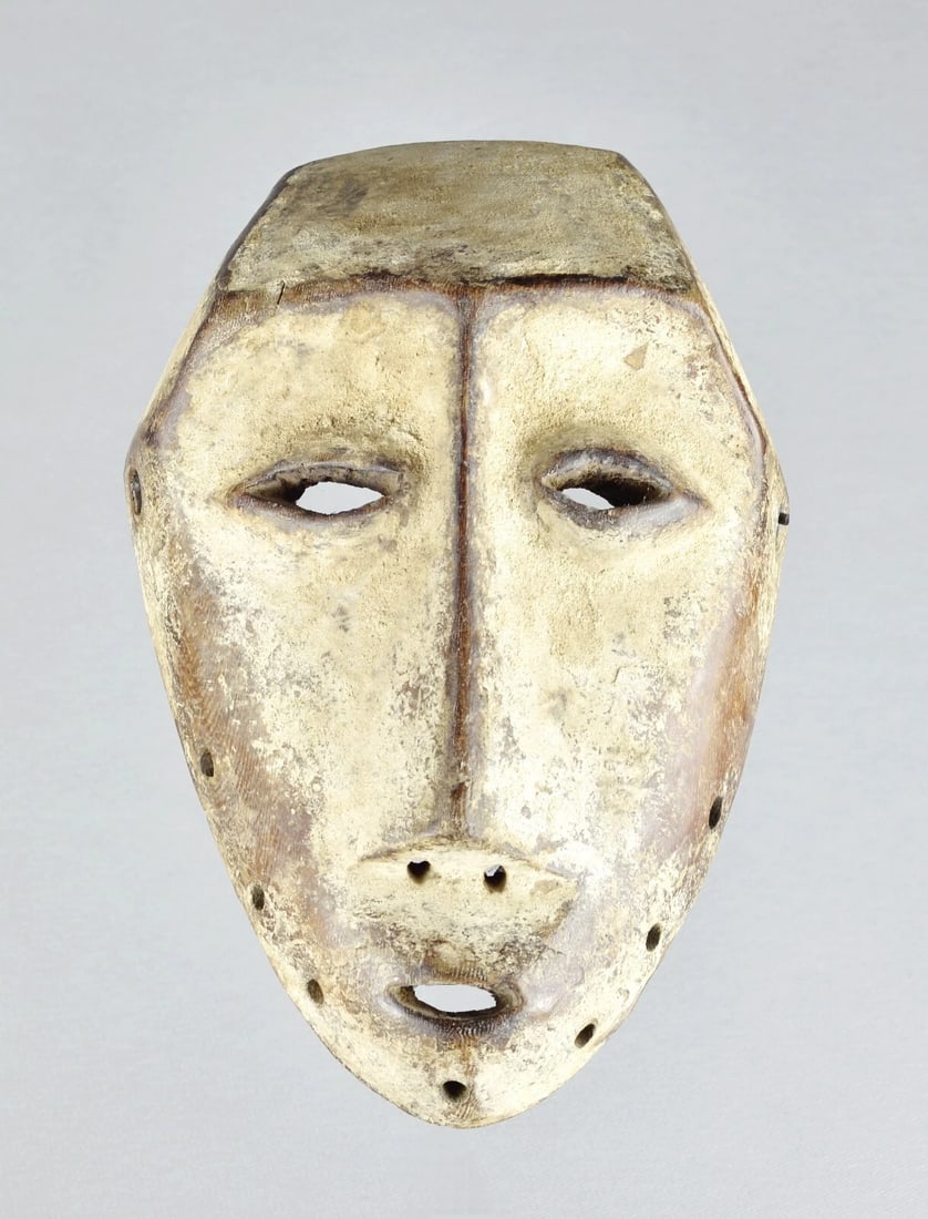 Elegant Lega idimu Wooden Mask Bwami Congo Drc Zaire African Tribal Art mc 1890 - 5