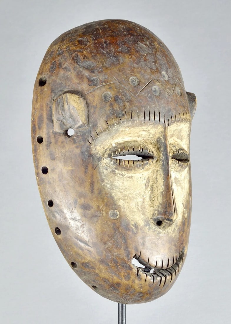 Large LEGA Bwami Cult wood Mask Congo DRC African Tribal Art Africain mc 1893 - 10