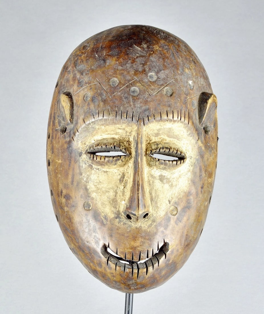 Large LEGA Bwami Cult wood Mask Congo DRC African Tribal Art Africain mc 1893 - 3