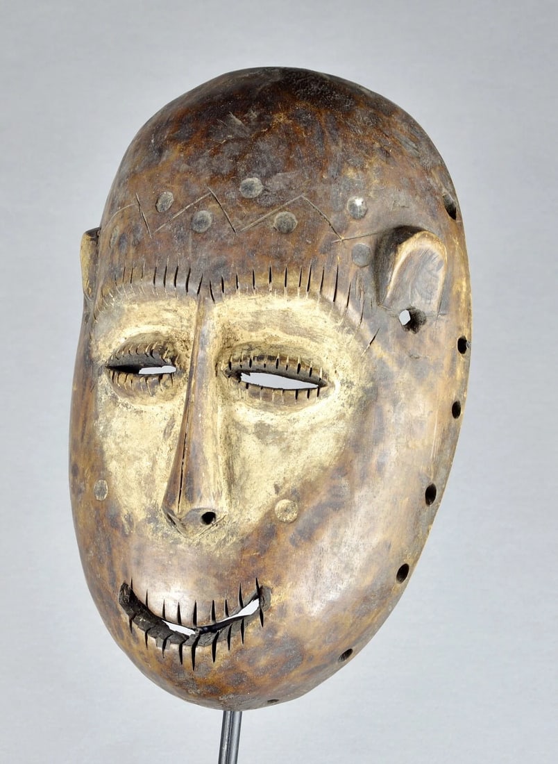 Large LEGA Bwami Cult wood Mask Congo DRC African Tribal Art Africain mc 1893 - 5