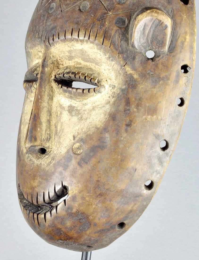 Large LEGA Bwami Cult wood Mask Congo DRC African Tribal Art Africain mc 1893 - 6