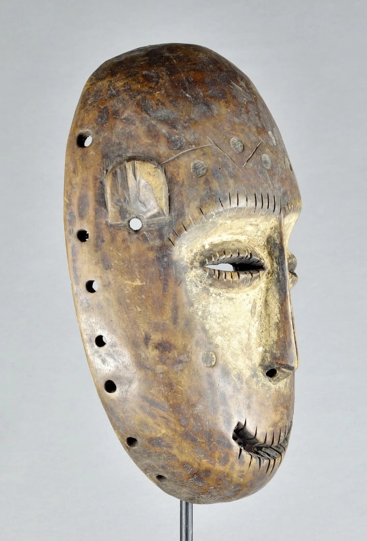Large LEGA Bwami Cult wood Mask Congo DRC African Tribal Art Africain mc 1893 - 9