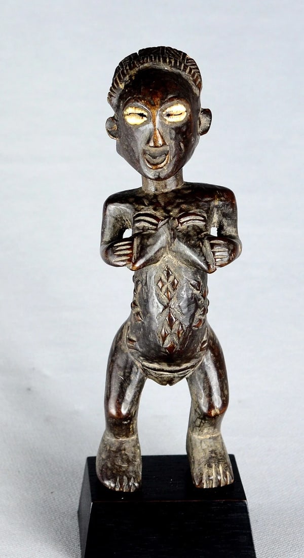 Lovely LUBA Shankadi Female Figure Statue Sculpture African Tribal Art MC 2032 - 2