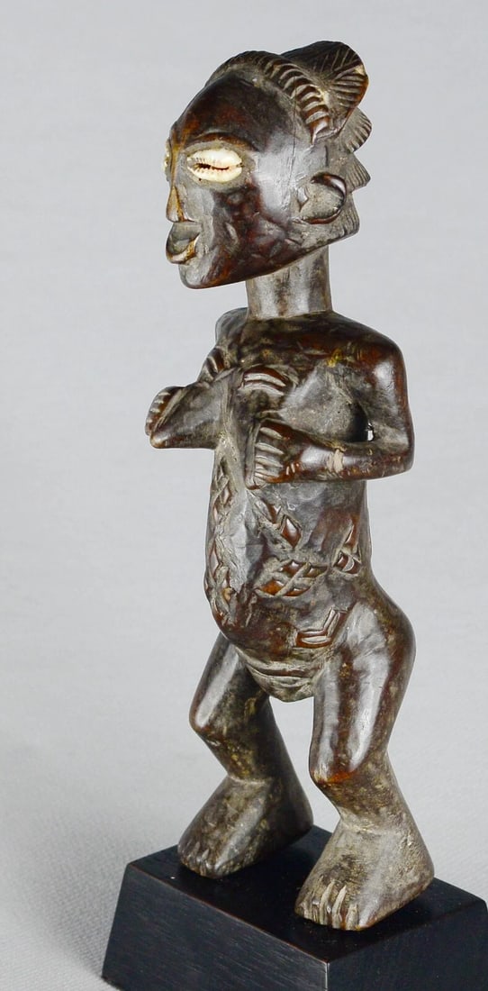 Lovely LUBA Shankadi Female Figure Statue Sculpture African Tribal Art MC 2032 - 3