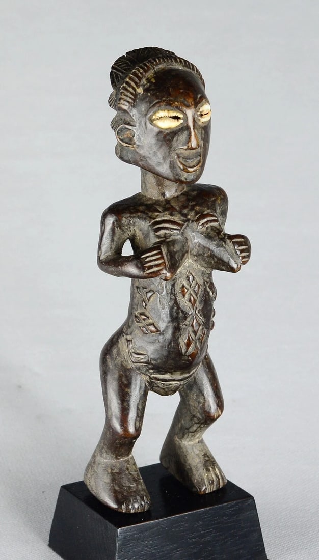 Lovely LUBA Shankadi Female Figure Statue Sculpture African Tribal Art MC 2032 - 8