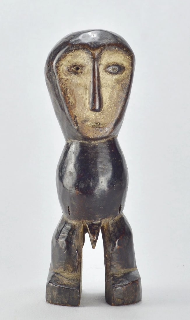 Cute LEGA Figure Iginga statue Bwami Cult Congo Drc African Tribal Art 1796 - 5