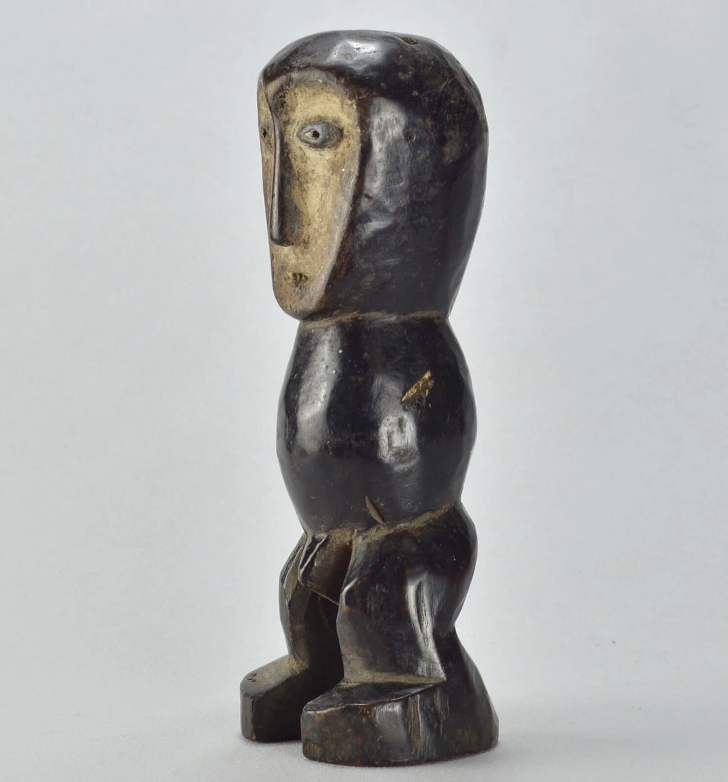 Cute LEGA Figure Iginga statue Bwami Cult Congo Drc African Tribal Art 1796 - 6