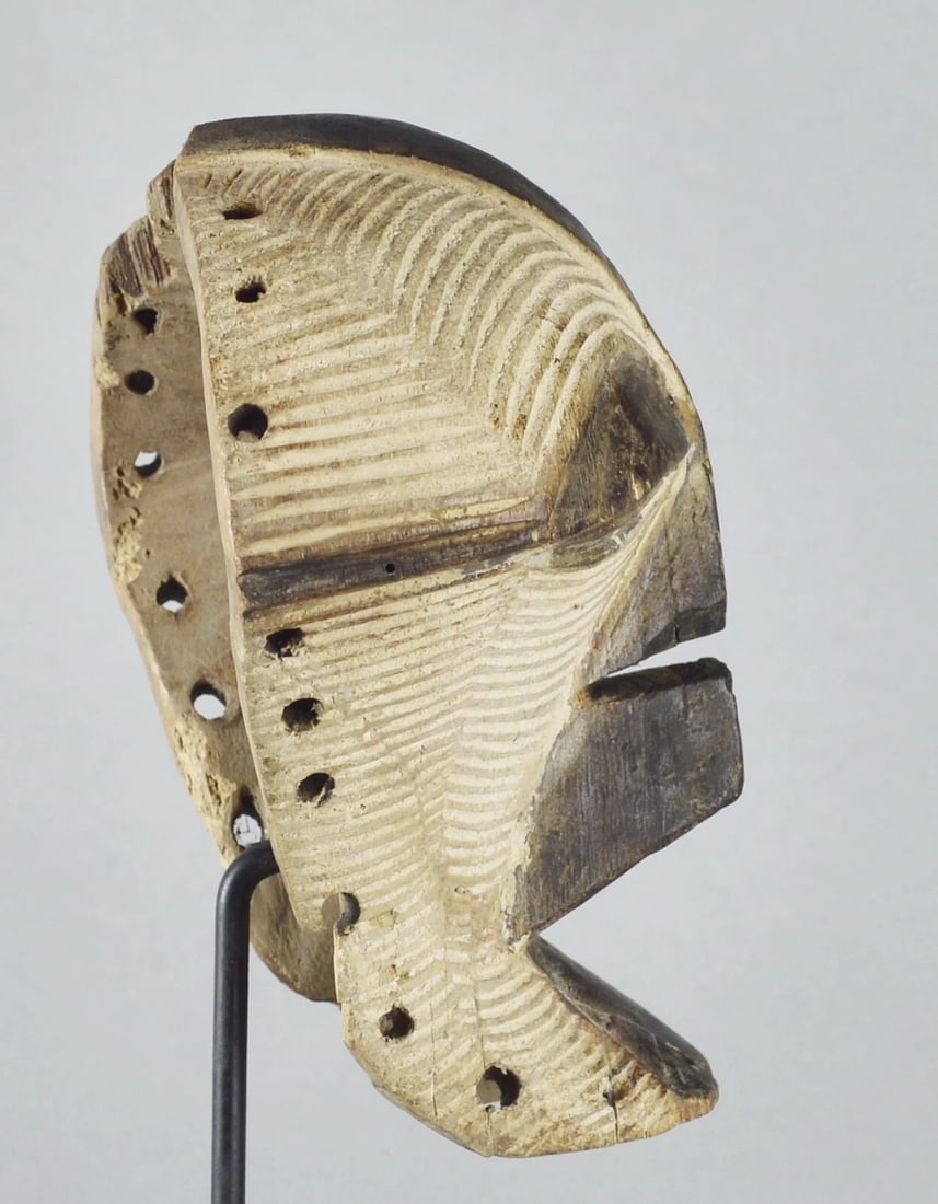 Cute SONGYE Kifwebe miniature mask Congo Drc African Tribal Art mc 1750 - 10