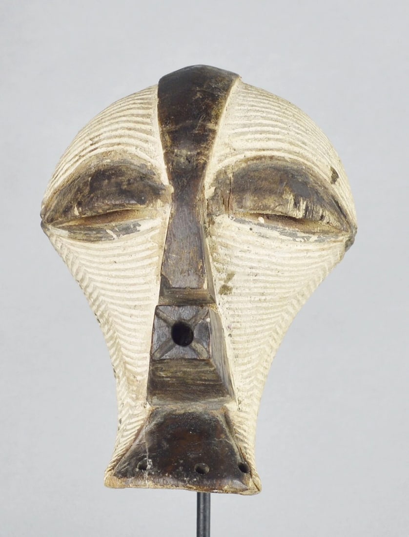 Cute SONGYE Kifwebe miniature mask Congo Drc African Tribal Art mc 1750 - 7