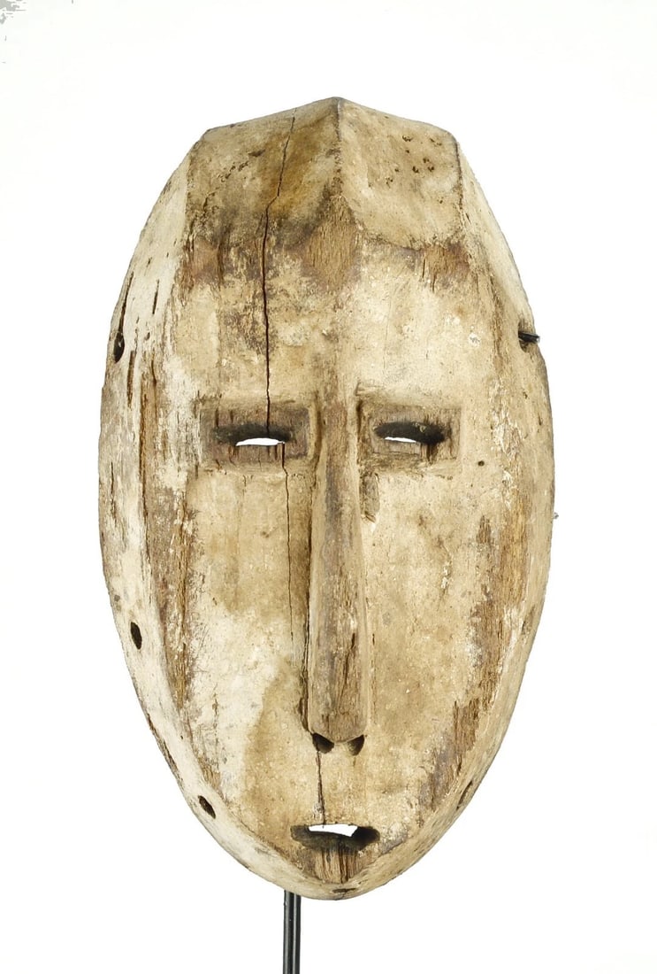 Old LEGA Bwami cult wooden Face Mask Congo Drc Warega African Tribal Art 1127 - 4