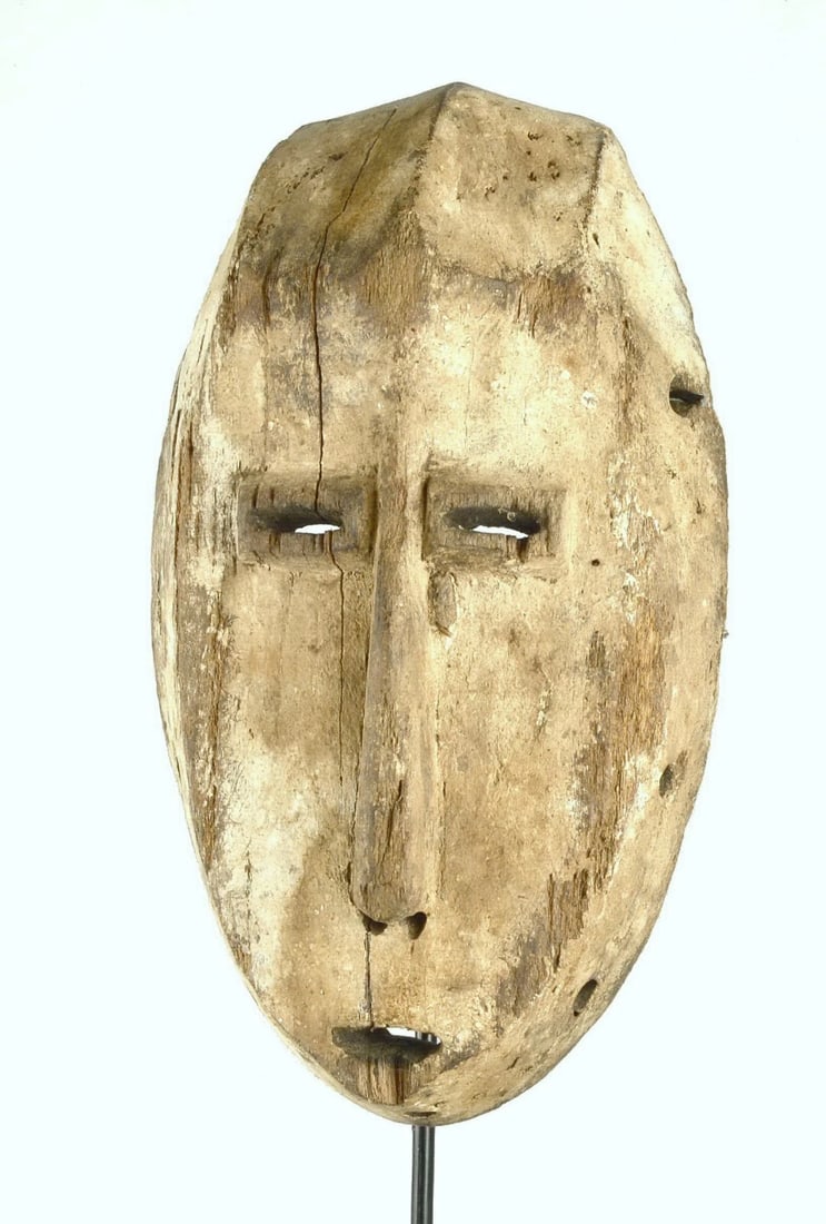 Old LEGA Bwami cult wooden Face Mask Congo Drc Warega African Tribal Art 1127 - 5