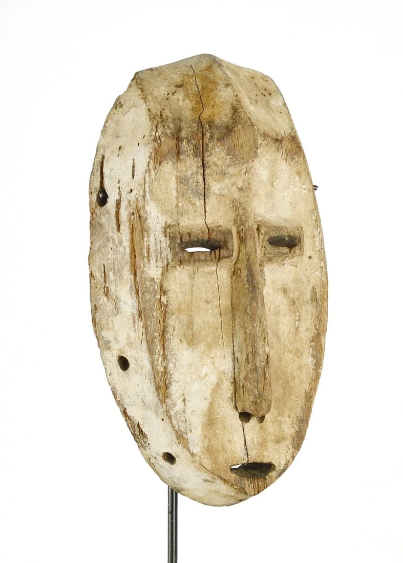 Old LEGA Bwami cult wooden Face Mask Congo Drc Warega African Tribal Art 1127 - 8