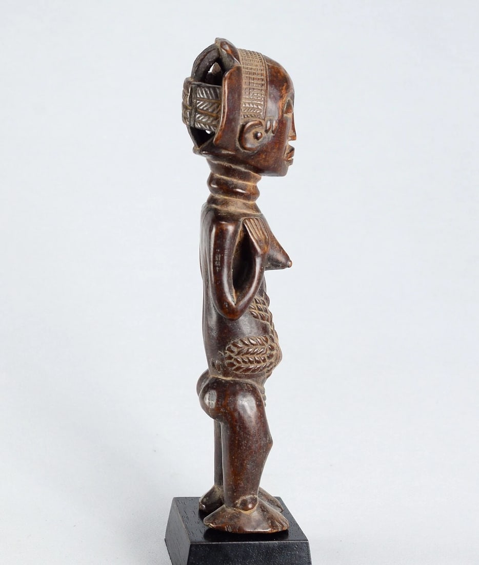 Cute LUBA female figure cult statue sculpture Congo African Tribal Art 1702 - 11