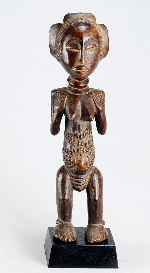 Cute LUBA female figure cult statue sculpture Congo African Tribal Art 1702 - 2