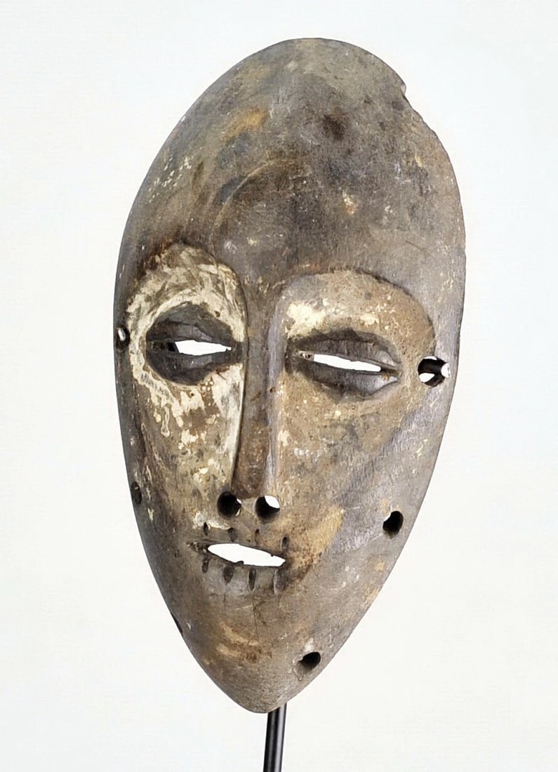 Superb LEGA Lukwakongo small Mask Bwami cult Congo DRC African Tribal Art 1092 - 3