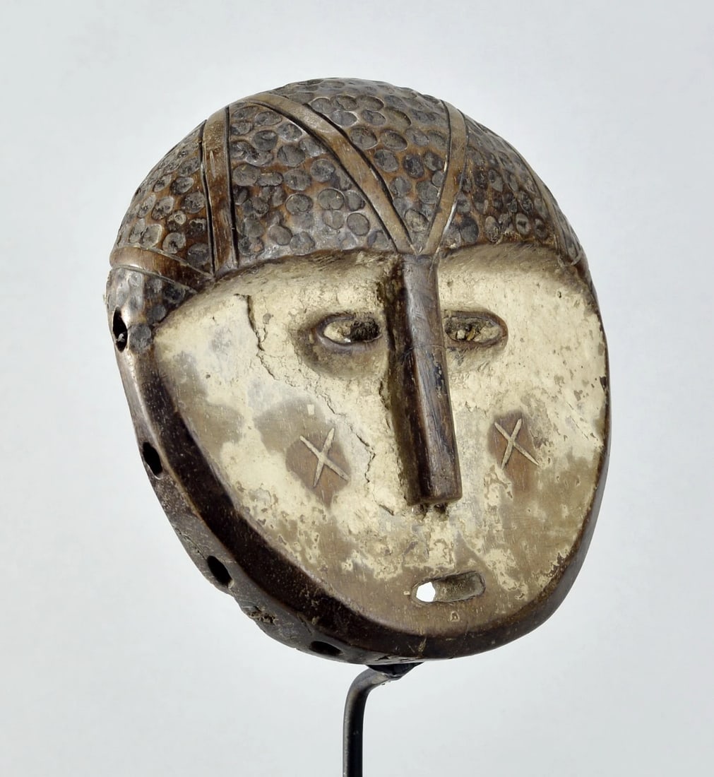 Lega idimu Wooden Mask Bwami Cult Congo Drc Zaire African Tribal Art mc1906 (1 of 9)