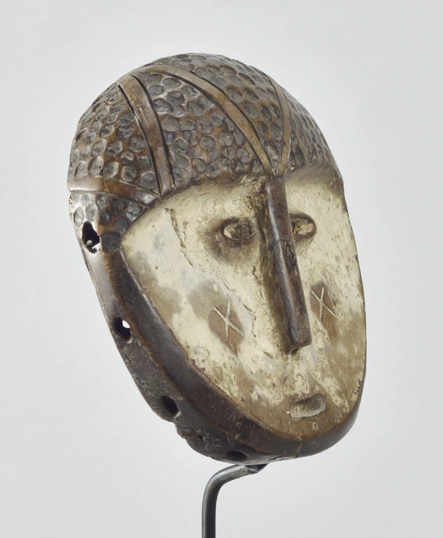 Lega idimu Wooden Mask Bwami Cult Congo Drc Zaire African Tribal Art mc1906 - 9