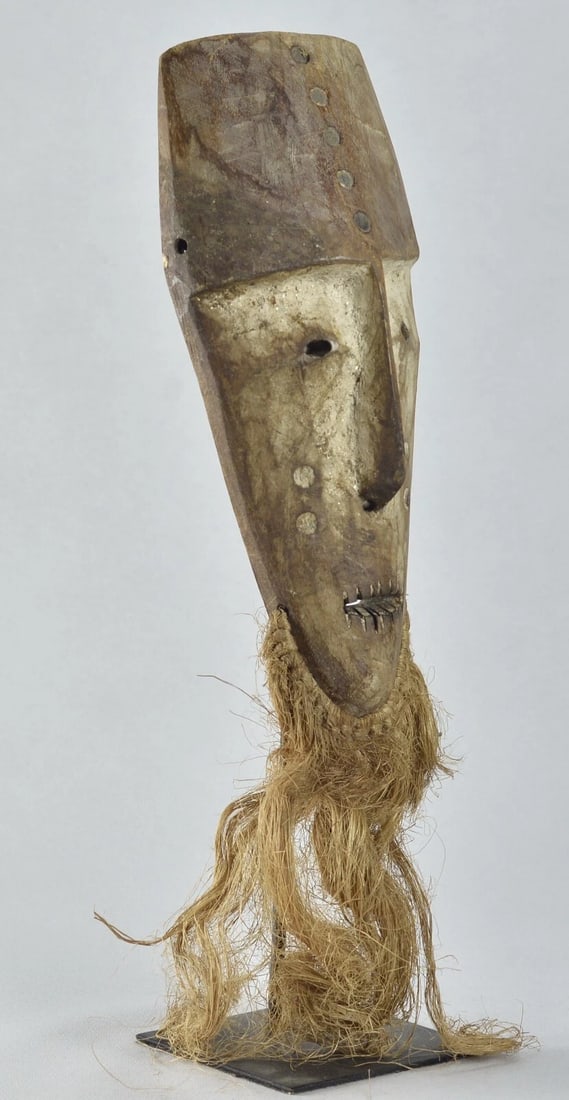 Lega idimu Wooden Mask Bwami Cult Congo Drc Zaire African Tribal Art mc1904 - 8