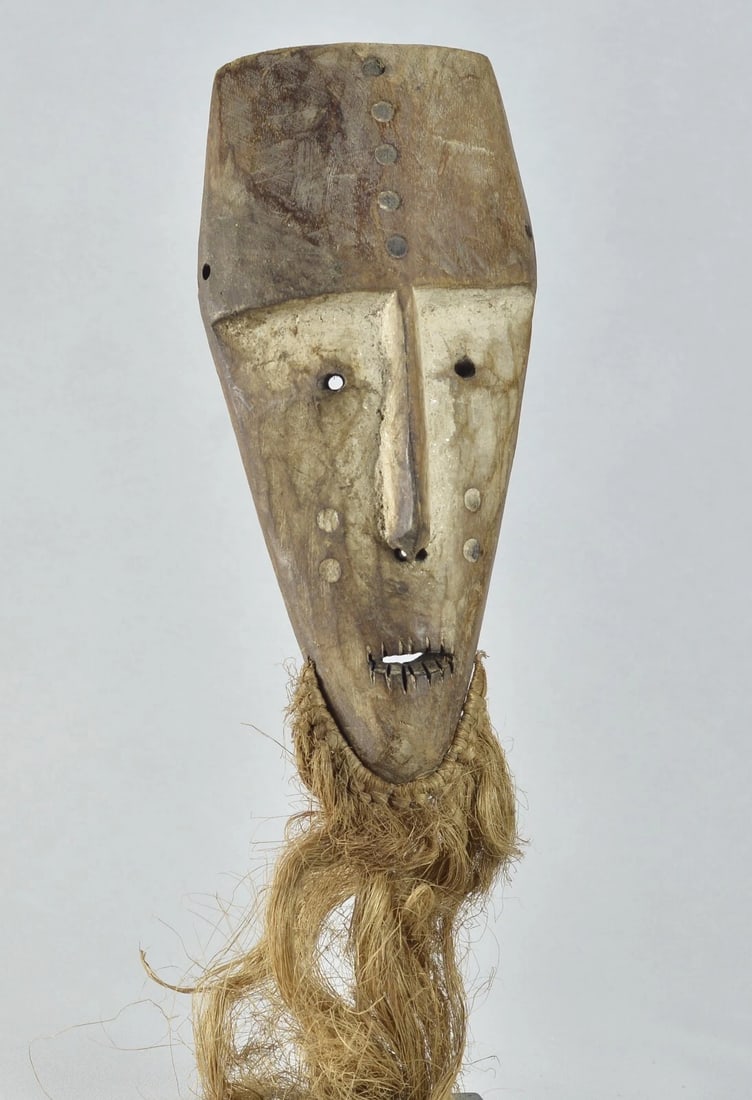 Lega idimu Wooden Mask Bwami Cult Congo Drc Zaire African Tribal Art mc1904 - 9