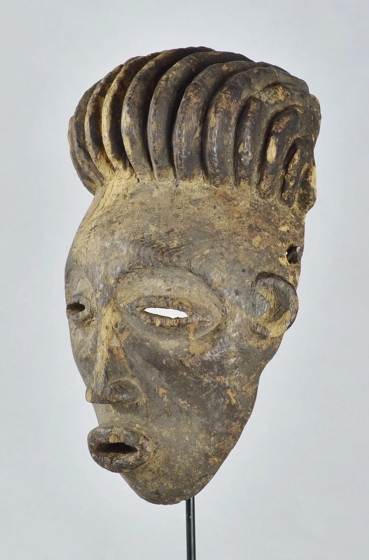 ZANDE AZANDE Rare & Powerful Ubangi Mask Congo DRC African Tribal Art 1741 - 5