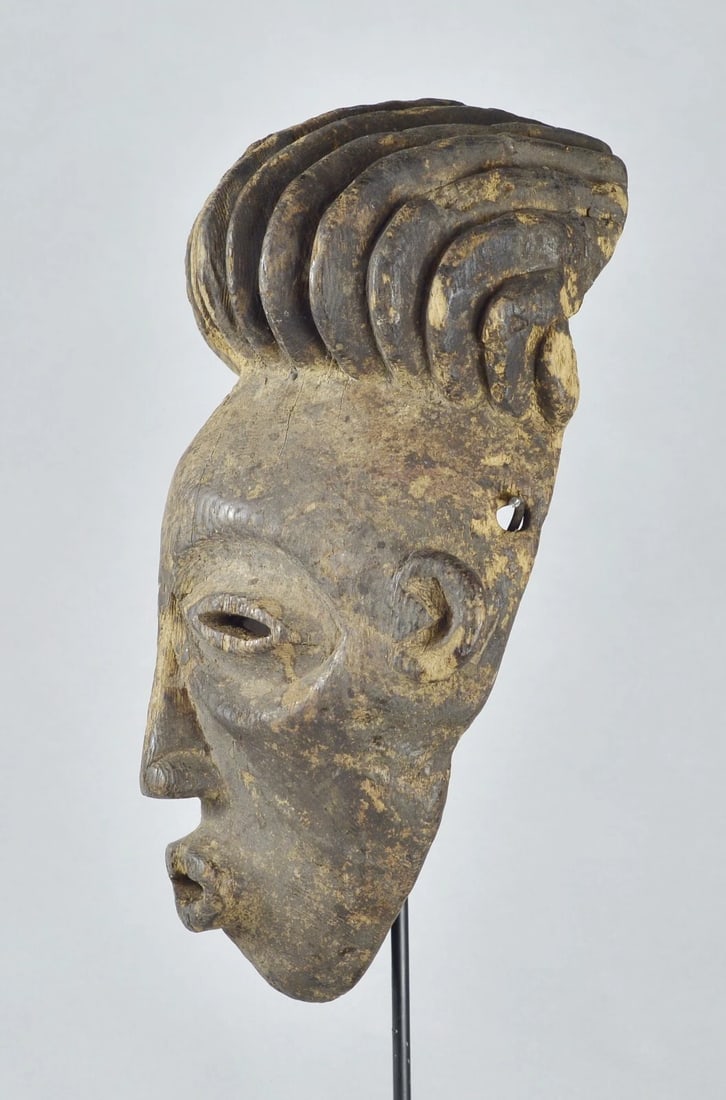 ZANDE AZANDE Rare & Powerful Ubangi Mask Congo DRC African Tribal Art 1741 - 6
