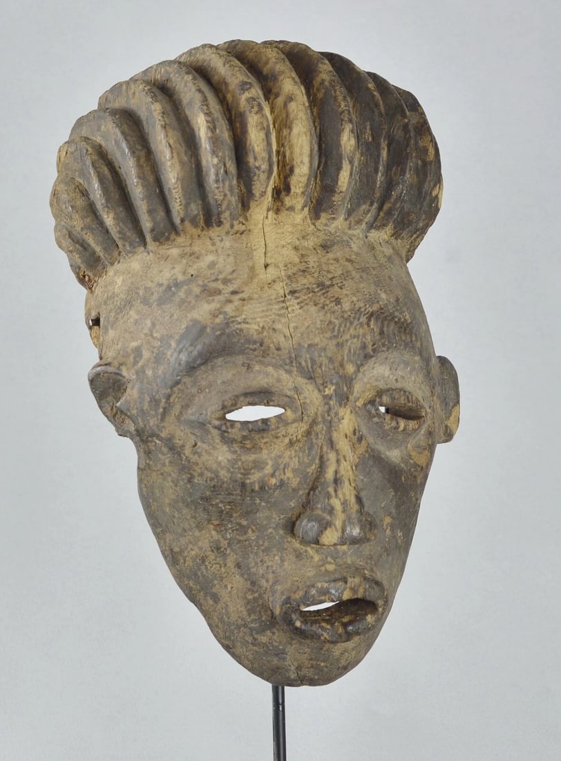 ZANDE AZANDE Rare & Powerful Ubangi Mask Congo DRC African Tribal Art 1741 - 9