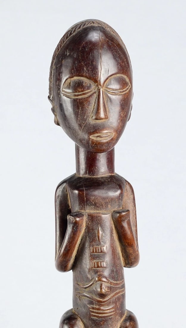 Nice LUBA Shankadi figure 13" statue sculpture Congo African Tribal Art 1681 - 4