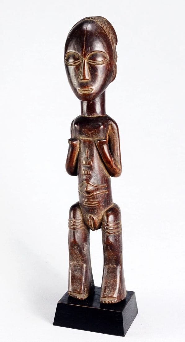 Nice LUBA Shankadi figure 13" statue sculpture Congo African Tribal Art 1681 - 6