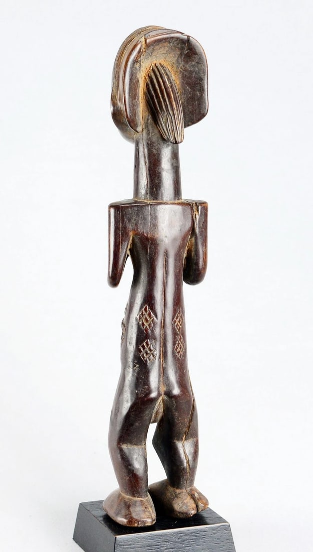 Beautiful LUBA female figure 13" statue sculpture Congo African Tribal Art 1703 - 9