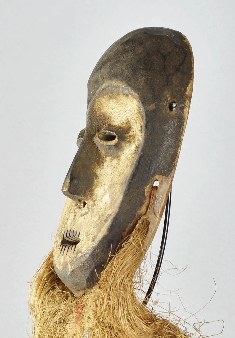 Beautiful African Mask LEGA Lukwakongo Cult of Bwami Congo Drc Tribal Art 1511 - 3