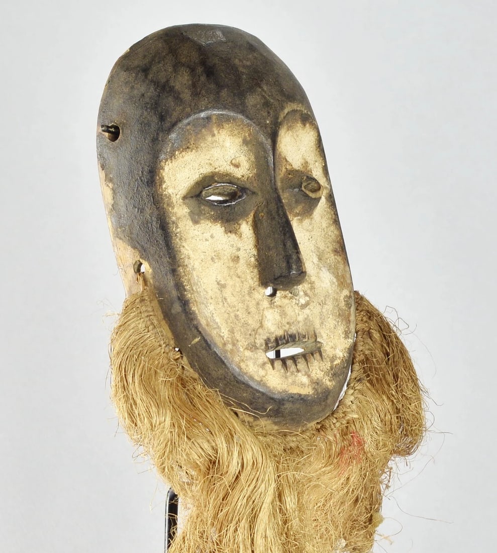 Beautiful African Mask LEGA Lukwakongo Cult of Bwami Congo Drc Tribal Art 1511 - 5