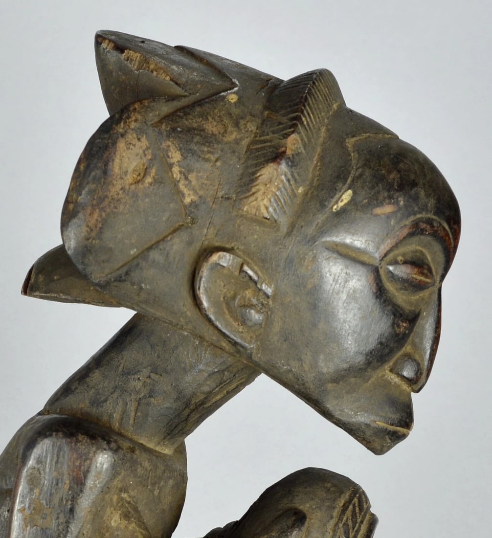 Powerful LUBA Bowl Bearer figure Master of Buli style African Tribal Art 1739 - 9